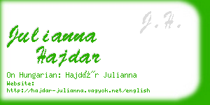 julianna hajdar business card